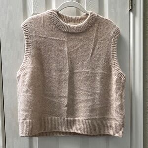 NWT Sezane Samuel Women's Sleeveless Sweater Vest Jumper - Vanilla - Cream - L